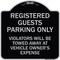Signmission Registered Guest Parking Only Violators Will Be Towed Away at Vehicle Owners Expense, BS-1818-23228 A-DES-BS-1818-23228 - alternate 1